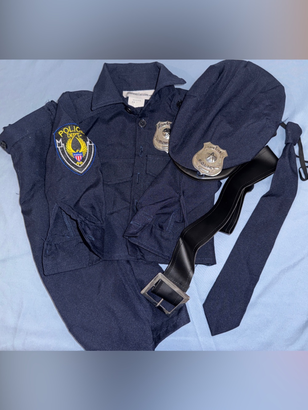 Kids Navy Police Officer Costume Set